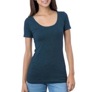 Garage XS Teal Scoop Neck T-Shirt